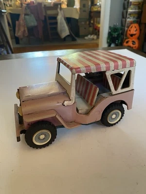 Jeep vintage Tonka Elvis Surrey rosa años 60 usado estado Foto 1 de 4