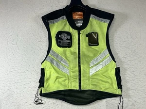 ICON Motorsports Mesh Mil Spec Fluorescent Neon Reflective Vest Super Size Stain - Picture 1 of 11