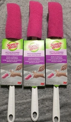 Scotch-Brite Botella de Agua Fregadora Seguro Sobre Vidrio Plástico e Inoxidable LOTE DE 3 Foto 1 de 2