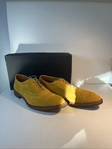 RARE COLOR | ALLEN EDMONDS STRANDMOK YELLOW SUEDE SHOES 16 E W/Box RARE - Picture 1 of 9