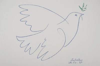 Pablo PICASSO: Die Taube Des Friedens - Signierte Lithographie - Bild 1 von 4