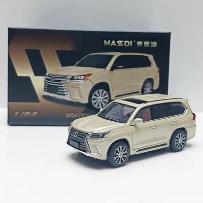 MASDI 1/64 比例 LEXUS LX570 SUV 金色压铸汽车模型玩具收藏礼物 — 第 1/4 张图片