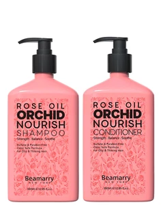 BEAMARRY ROSE OIL ORCHID NOURISH SHAMPOO CONDITIONER DUO 380ml - Picture 1 of 3