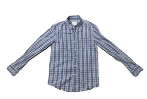 American Eagle Hemd Knopfleiste Herren klein blau kariert leicht gebraucht, in einwandfreiem Zustand - Bild 1 von 9