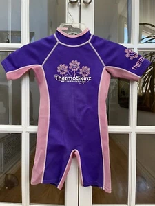 Girls’ ThermoSkinz Max UV Protection Sz 6 Wetsuit Swim Spring Suit Pink/ Purple - Picture 1 of 5