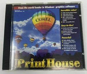Corel Print House - 1995 PC Computer Graphics Software CD DISC ONLY #N391 - Picture 1 of 2