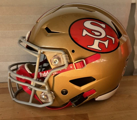 San Francisco 49ers Niners Full Size Riddell Speed Flex Football Helmet Cover