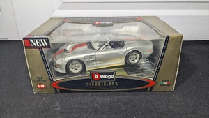Bburago 1998 Shelby Series 1 silver 1:18 scale diecast - Picture 1 of 13