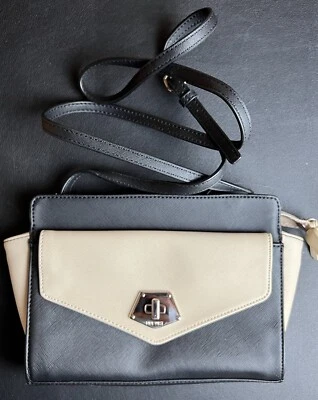Cartera Bandolera Nine West Negra y Beige Bloque de Color Imitación Cuero NUEVA SIN ETIQUETAS B2G1FREE Foto 1 de 4