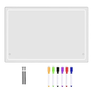 Acrylic Dry Erase Board Erasable Acrylic Notepad Tabletop Whiteboard Multipurpos - Picture 1 of 7