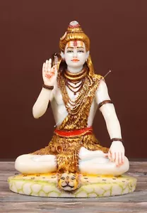 Lord Shiva 10" Statue God Mahadev Idol Shiv Shankar Figurine Bholenath Decor - Foto 1 di 6