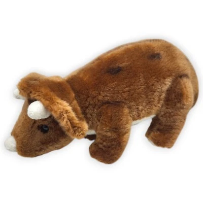 Toy Place Triceratops Dinosaurier Plüsch Kuscheltier Stofftier Braun Weiß 34 cm - Bild 1 von 4