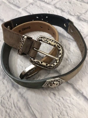 Брайтон кожаный ремень размер M #39400 сделано в США винтажный "1995" * - Изображение 1 из 4