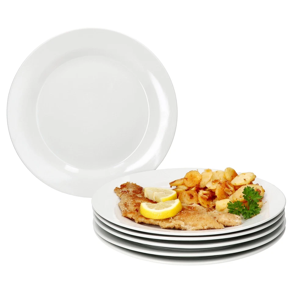 6x Tommy Speiseteller Ø26,7cm weiß Porzellan 6 Personen große Platte Ess-Teller  - Bild 1 von 4