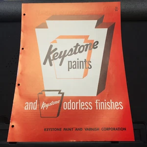 Vtg Keystone Paint & Varnish Corp Brochure ~ Finishes 1951 Catalog - Picture 1 of 3
