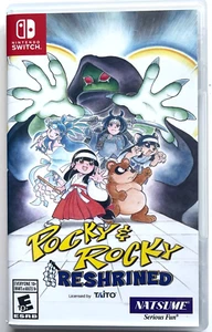 EXCELLENT NINTENDO SWITCH POCKY & ROCKY "RESHRINED" VIDEO GAME IN CLAMSHELL CASE - Picture 1 of 2