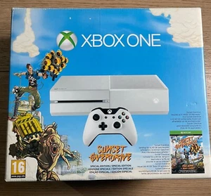 500GB XBOX One Microsoft Console Sunset Overdrive - SPECIAL EDITION - BIANCO - Foto 1 di 12