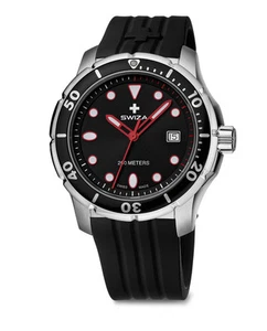 SWIZA WAT.0461.1003 SWISS MADE MODELO TETIS DE HOMBRE EN ACERO Y CAUCHO GENT - Photo 1 sur 6