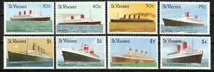 Saint Vincent Stamp 1173-1180  - Famous Ocean Liners - Picture 1 of 1