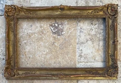 CADRE STYLE XIXè SCULPTÉ BOIS STUC LOUIS XV  ORIGINAL FRENCH FRAME 39 x 22,5 cm - Photo 1/4