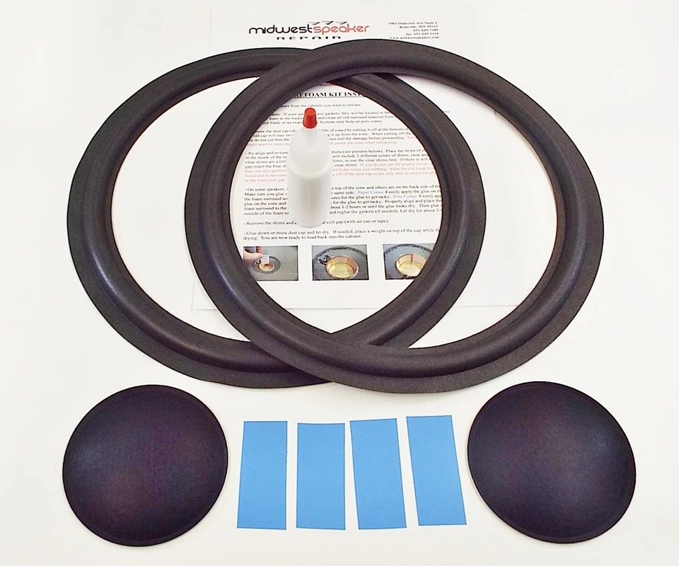 Ess PS-12C 12 «динамик вуфера ремонт пенопластовый комплект с пылезащитные колпачки! - Изображение 1 из 1