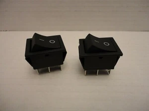 2x Lot Pack KCD4 16A 250V AC 20A 125V Rocker Boat Power Switch 6 Pins Self Reset - Picture 1 of 12