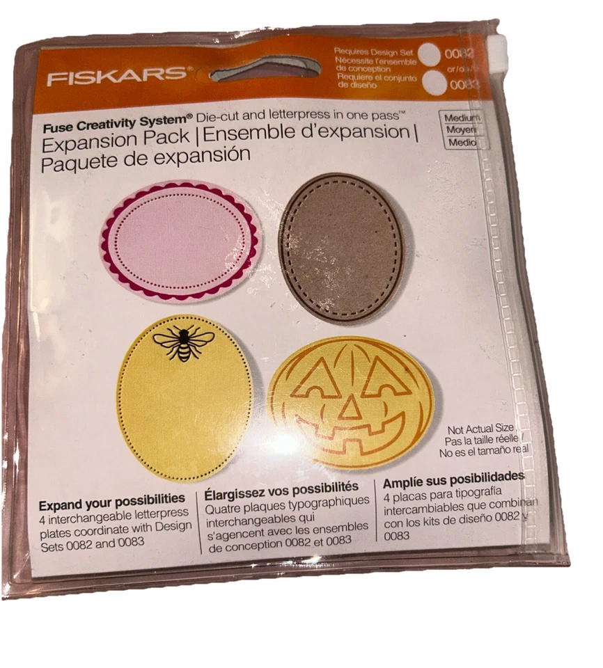 Fiskars Fuse Creativity System Expansion Pack 0082 0083 Letterpress Plates NEW - Image 1 of 1