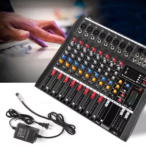 Pro 2/8 Channel Bluetooth Live Sound Card Studio Audio Mixer Mixing Console USB - Picture 1 of 22