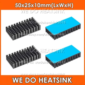 50x25x10mm Black Anodized Heatsink Radiator Cooler With Thermal Pad for CPU IC - Photo 1/4