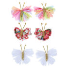  3 Pairs Baby Hair Bows Clips Butterfly Accessories Decor Hairpin