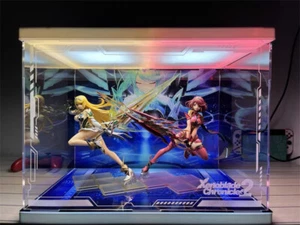 New Xenoblade Chronicles 2 Mythra Pyra Figure LED Light Display Box Acrylic Case - Picture 1 of 10