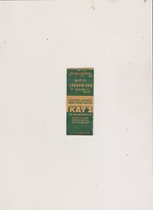 KAY'S MARKET - MICHIGAN STREICHHOLZSCHACHTELHÜLLE - Bild 1 von 2