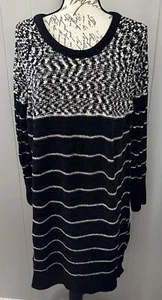 NEW RELEASE Lularoe Lauren Sweater Dress Size XL Extra Large Black Print New - Picture 1 of 4