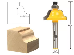 3/8" Roman Ogee Edge Forming Router Bit - 1/4" Shank - Yonico 13182q - Picture 1 of 1