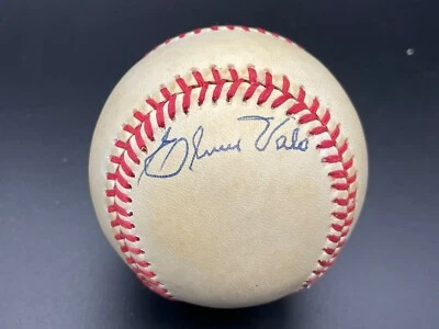 Elmer Valo "1958 Inaugural LA Dodger WWII US Army" Signed Autograph baseball PSA - Image 1 of 4