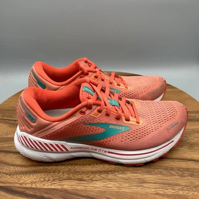 Brooks Adrenaline GTS 22 Zapatos Mujer 8.5 B Naranja Correr Caminar Gimnasio Tenis Foto 1 de 4