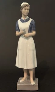 Vintage Royal Copenhagen Porcelain Nurse Figurine #4507 8.5” - Picture 1 of 13