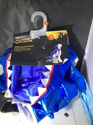 Vibrant Life Halloween Dog Costume Cat Shark Costume Size Large  50-90 pounds - Image 1 of 2