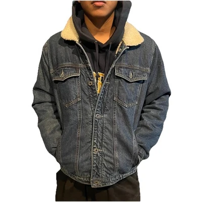 Chaqueta Jean Sherpa Denim Abercrombie & Fitch De Colección Talla XL Grunge Y2K Skate Western Foto 1 de 4