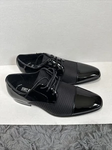 NEU Stacy Adams Pharaoh Herren schwarz Lackleder/Kappe Zehe Oxford-Schuhe 7 1/2 M - Bild 1 von 15