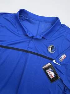 Dallas Mavericks Nike Shirt Mens XXLT Tall Blue Polo Dri-Fit Lightweight NBA - Picture 1 of 12