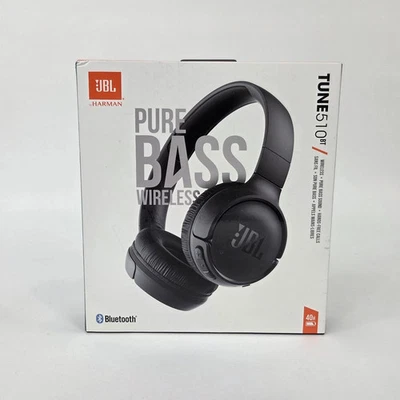 Новые беспроводные Bluetooth-наушники JBL Harman Tune 510BT — черные - Изображение 1 из 3