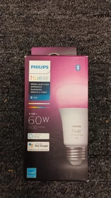 Philips Hue E26 Bluetooth Smart LED Bulb 60W - White and Color Ambiance -OBN -N5 - Image 1 of 3