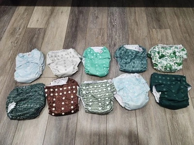 Lote de 10 Pañales de Tela Reutilizables Mama Koala - 10 Insertos Talla Única Unisex Nuevos Foto 1 de 4
