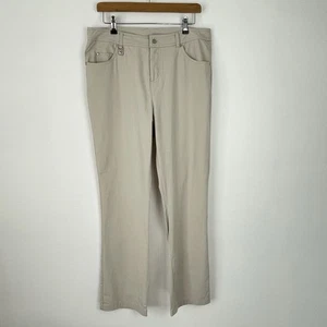 Rohnisch Ladies Golf Trousers Size XL Beige Straight Leg Stretch W34" L31" - Picture 1 of 14