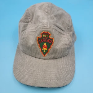 Legend Est. 84 Corduroy Badge Cap One-Size Taupe Streetwear Hat - Picture 1 of 14