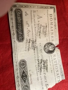 Francia 90 Livres 1790 Contrafit 002112 2b - Imagen 1 de 4