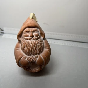 Vintage Terrakotta Ton Keramik Keramik Weihnachtsmann Ornament/White Wash - Bild 1 von 6