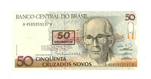 Brasil 50 Cruzeiros en 50 Cruzados Novos - Año 1990 - UNC - Imagen 1 de 2