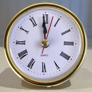 2-1/2 Zoll (65 mm) Quarzuhr OBEN/Einsatz - goldene Zahl römisch SCHÖNE Zahl Stil S4P4 - Bild 1 von 8